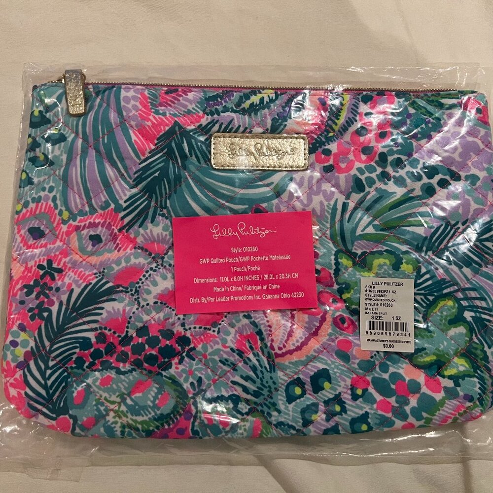 New Lilly Pulitzer Quilted Pouch